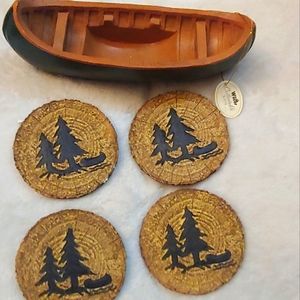 Canoe coaster set